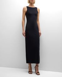 Emporio Armani - Sleeveless Open-Back Jersey Maxi Dress - Lyst