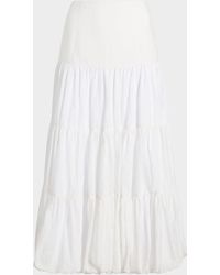 Cinq À Sept - Pyper Tiered Bubble-Hem Midi Skirt - Lyst