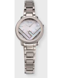 Fendi - F Is 28Mm Mother Of Pearl Watch With Bracelet Strap - Lyst