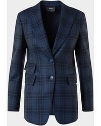 Akris - Percival Check Wool Double-Face Single-Breasted Jacket - Lyst