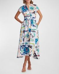 Robert Graham - Vivianne Floral-Print Cotton Maxi Shirtdress - Lyst