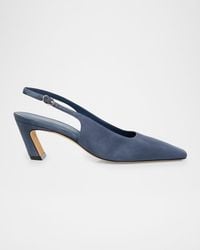 Stuart Weitzman - 50Mm Stassi Suede Slingback Pumps - Lyst