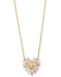 KALAN by Suzanne Kalan - 18k Diamond & Baguette Heart Necklace - Lyst
