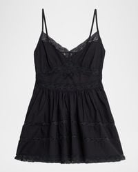 LoveShackFancy - Zima Lace-Trim Mini Dress - Lyst
