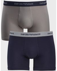 Emporio Armani - 2-Pack Stretch Cotton Logo Boxer Briefs - Lyst