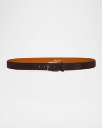 Santoni - Apos;S Suede Rectangle-Buckle Belt - Lyst