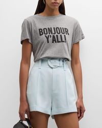 Cinq À Sept - Bonjour Y'All Short-Sleeve T-Shirt - Lyst