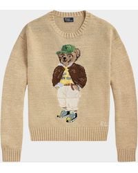 Polo Ralph Lauren - Polo Bear Cotton Crewneck Sweater - Lyst