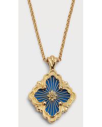 Buccellati - Opera Tulle Pendant Necklace In Big Motif Blue And 18k Yellow Gold - Lyst