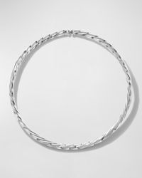 David Yurman - Cable Edge Collar Necklace In Silver, 5.5mm - Lyst