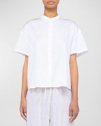 Leset - Yoko Short-Sleeve Button-Front Shirt - Lyst