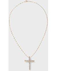 Lana Jewelry - Emerald-cut Diamond Cross Pendant Necklace - Lyst