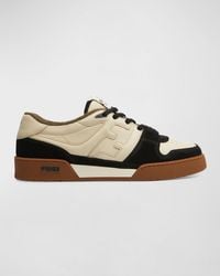 Fendi - Match Leather Ff-Logo Low-Top Sneakers - Lyst