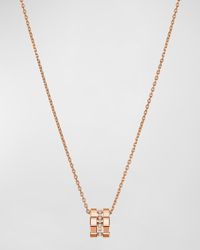 Chopard - Ice Cube 18k Rose Gold Diamond Pendant Necklace - Lyst