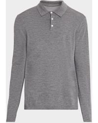 Jonathan Simkhai - Apos;S Reynolds Wool Long-Sleeve Polo Shirt - Lyst