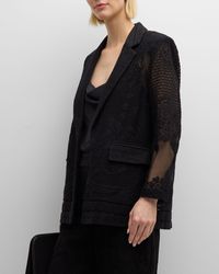 Kobi Halperin - Joie Open-Front Floral Lace Jacket - Lyst