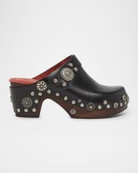 Chloé - 70Mm Talis Studded Leather Clogs - Lyst