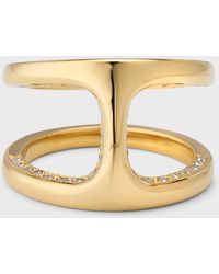 Hoorsenbuhs - 18k Yellow Gold Dame Phantom Ring With Flooded Diamonds, Size 8 - Lyst
