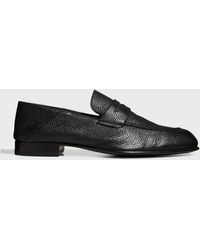 Brioni - Almond-Toe Leather Penny Loafers - Lyst