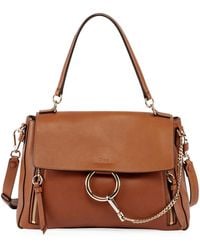 chloe faye day small pebbled ring shoulder bag