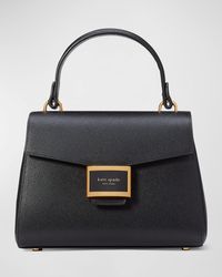 Kate Spade - Katy Small Textured Leather Top-Handle Bag - Lyst