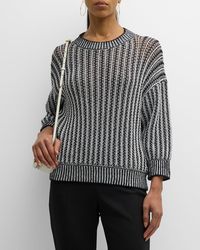 Max Mara - Regno Contrast Knit Sweater - Lyst