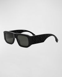 Fendi - Shadow Nylon Rectangle Sunglasses - Lyst