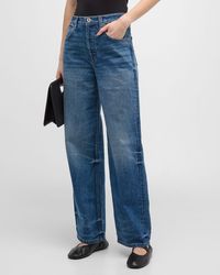 Interior - Remy Mid-Rise Straight-Leg Jeans - Lyst