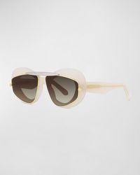 Loewe - Double Frame Acetate & Metal Cat-eye Sunglasses - Lyst
