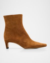 STAUD - Wally Suede Ankle Boots - Lyst