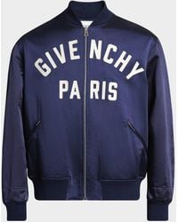 Givenchy - Cotton Satin Zipped Blouson - Lyst