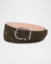 Ferragamo - Apos;S Suede Gancio-Buckle Belt - Lyst