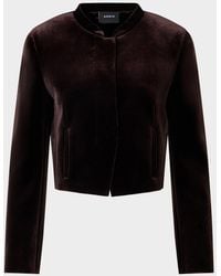 Akris - Kadet Velvet Neoprene Short Jacket - Lyst
