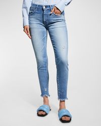 Moussy - Diana Distressed Skinny Long Jeans - Lyst