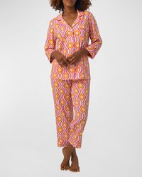 Trina Turk x Bedhead Pajamas - Cropped Floral-Print Cotton Jersey Pajama Set - Lyst