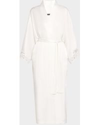 Natori - Peony Glamour Lace-Trim Robe - Lyst