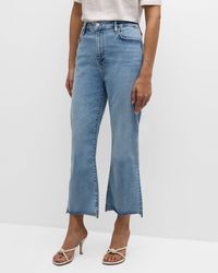 FRAME - Le Crop Mini Boot Step Fray Jeans - Lyst