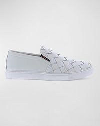 Robert Graham - Erosion Woven Leather Low-Top Sneakers - Lyst