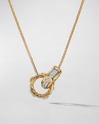 David Yurman - 10mm Full Pave Mod Renaissance Pendant Necklace With Diamonds And Gold - Lyst