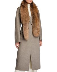 Max Mara Spuma Detachable Fox Fur Collar - Brown