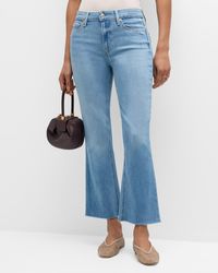 PAIGE - Colette Crop Flare Jeans With Raw Hem - Lyst