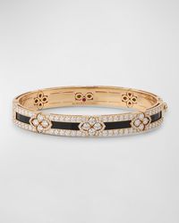 Roberto Coin - 18K Rose Jade Bracelet With Diamond Edge - Lyst
