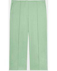Theory - Slit-Cuff Linen-Blend Capri Pants - Lyst