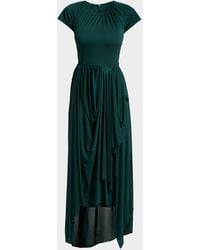 Givenchy - Short Sleeve Draped Jersey Dress - Lyst