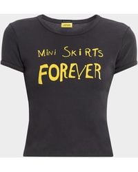 Mother - The Itty Bitty Ringer Cropped Tee - Lyst