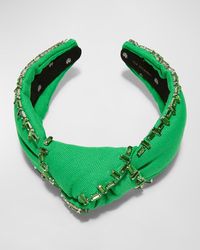 Lele Sadoughi - Knotted Embellished-Trim Headband - Lyst