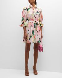 Acler - Merrylands Floral Belted Mini Shirtdress - Lyst