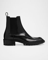 Saint Laurent - Joe Smooth Leather Lug-Sole Chelsea Boots - Lyst