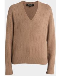 Loro Piana - Cervatto V-Neck Baby Cashmere Sweater - Lyst