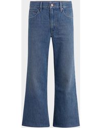 Hudson Jeans - Hendrix Pinstripe-Denim Flared Wide-Leg Jeans - Lyst